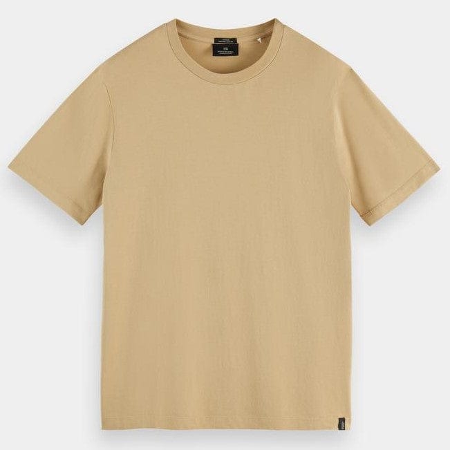 Scotch & Soda Classic Solid Organic Cotton-Jersey T-shirt - Sand Scotch & Soda