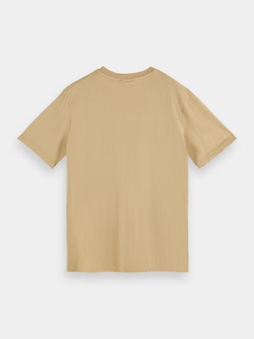 Scotch & Soda Classic Solid Organic Cotton-Jersey T-shirt - Sand Scotch & Soda