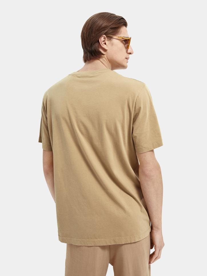 Scotch & Soda Classic Solid Organic Cotton-Jersey T-shirt - Sand Scotch & Soda