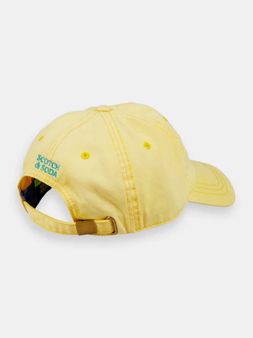 Scotch & Soda Cotton Twill Embroidered Cap - Sun Yellow Scotch & Soda