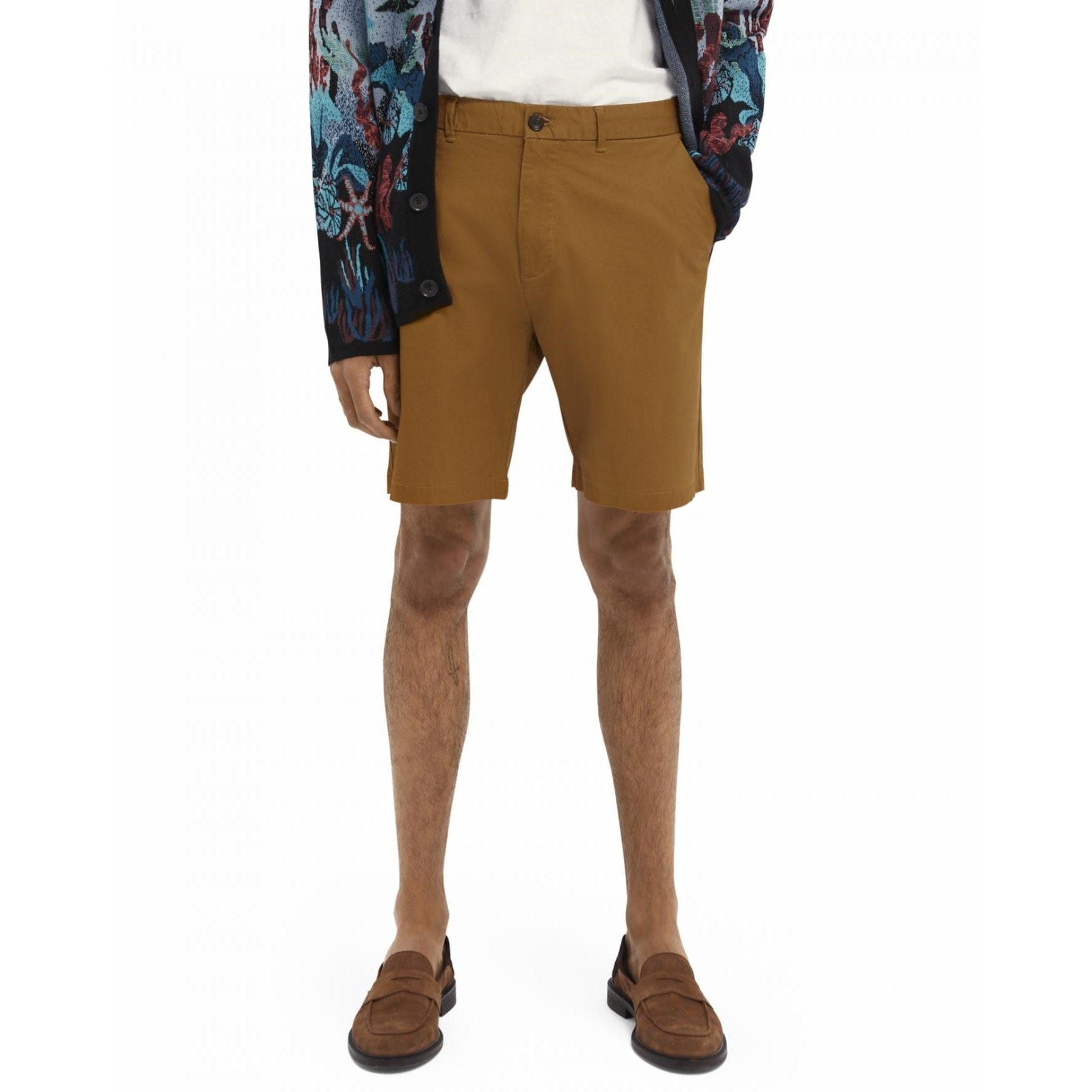 Scotch & Soda Stuart Classic Pima Cotton Short - Nutmeg Scotch & Soda