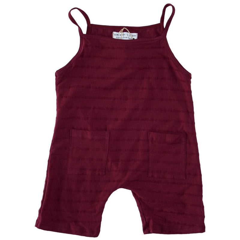 Somebody's Story Kids Dungarees - Maroon Somebody's Story