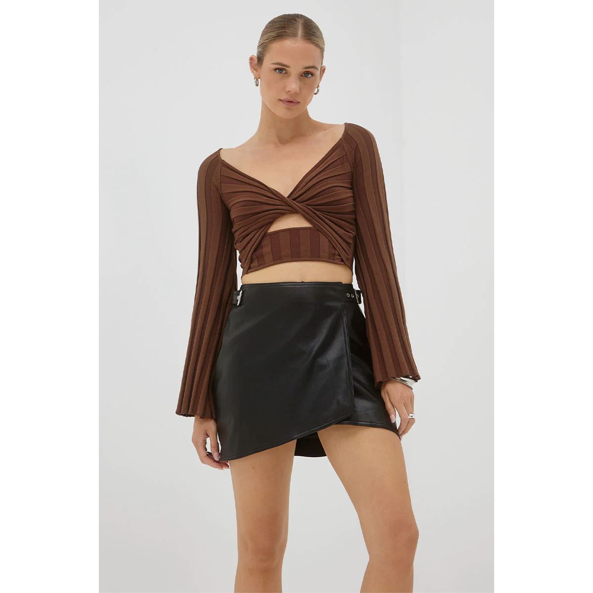 Sovere Influence PU Mini Skirt - Black Sovere