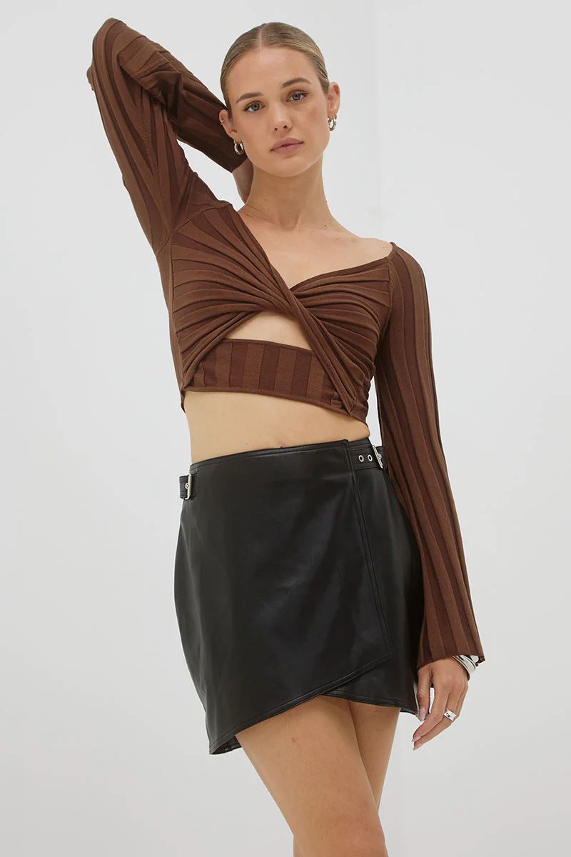 Sovere Influence PU Mini Skirt - Black Sovere