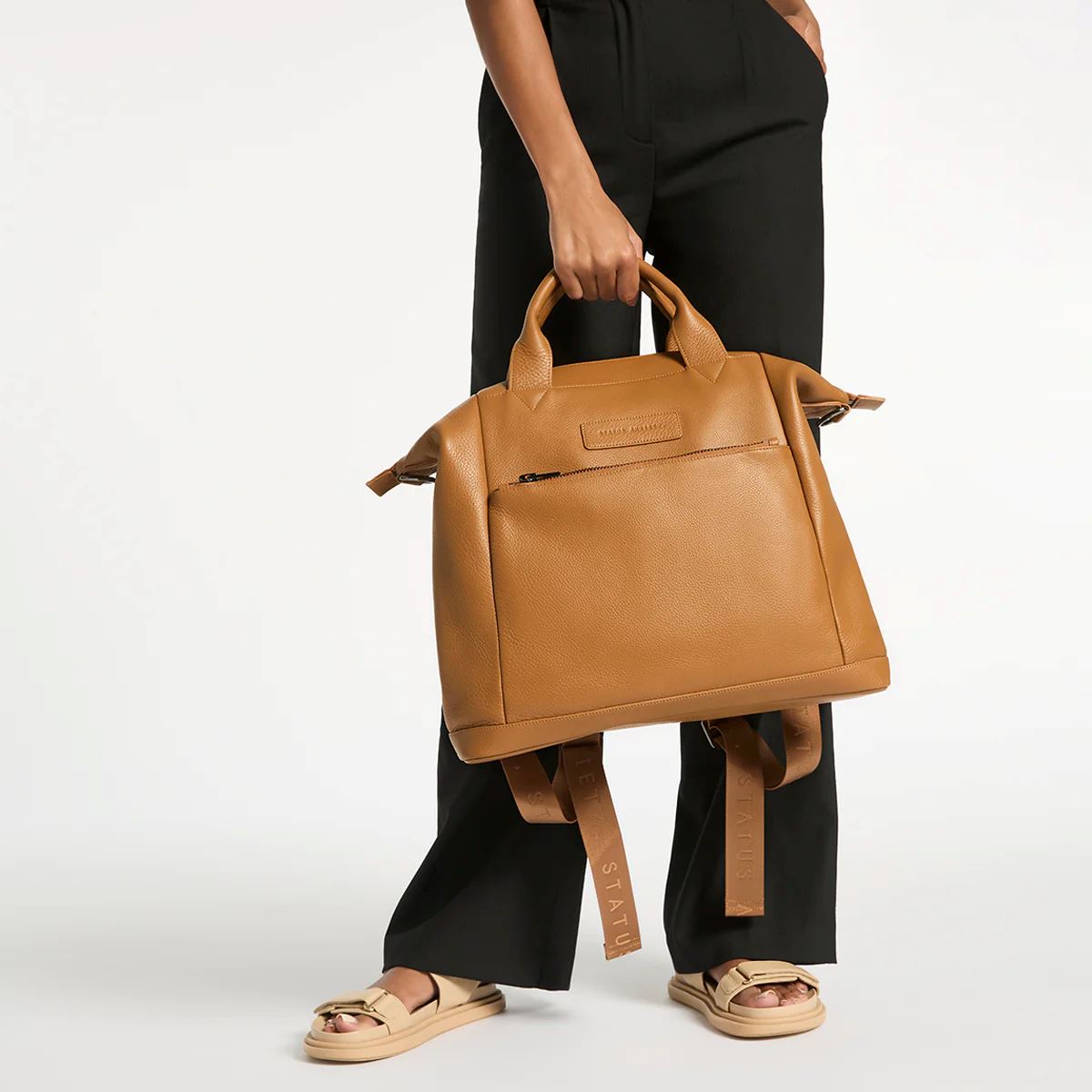 Status Anxiety Comes In Waves Handbag - Tan Status Anxiety