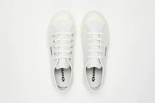 Superga 2630 Stripe Vegan Faux Leather Sneaker - White Avorio Superga