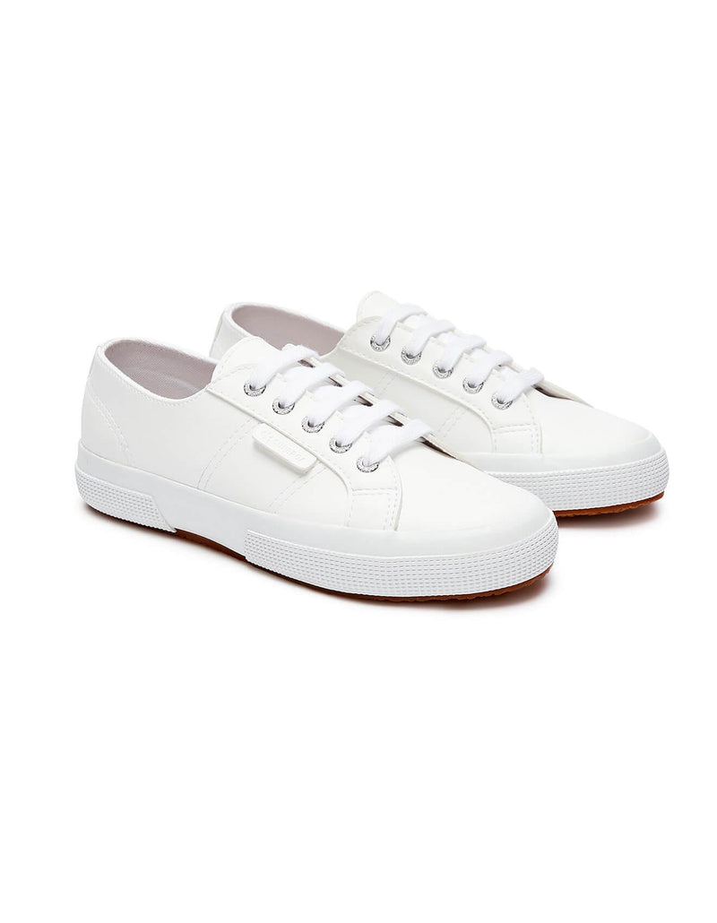 Superga 2750 Corn-Based Faux Leather Sneaker - White Sueprga