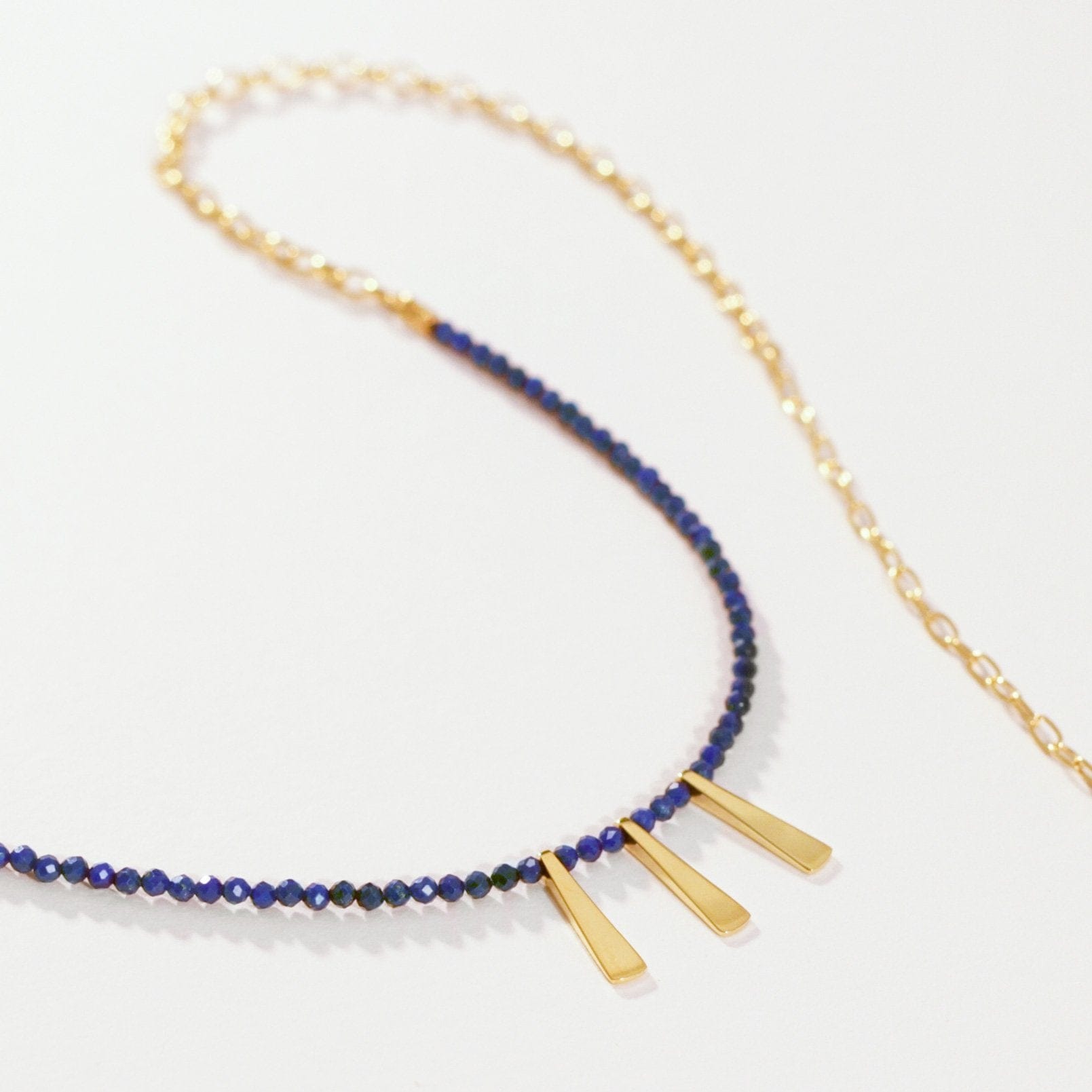 Temple of the Sun Naxos Necklace - Lapis Gold Temple of the Sun