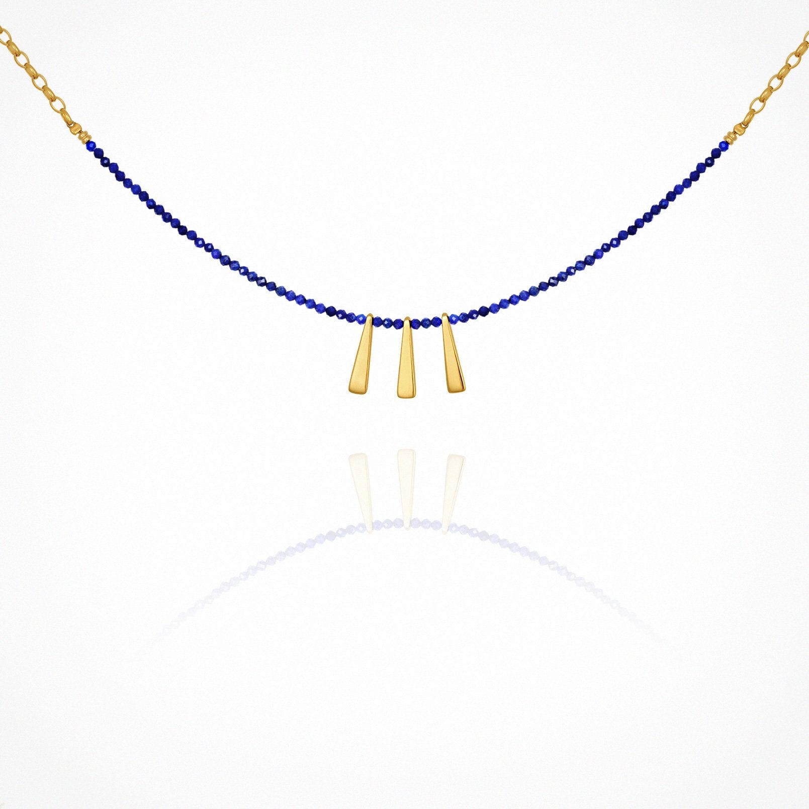 Temple of the Sun Naxos Necklace - Lapis Gold Temple of the Sun