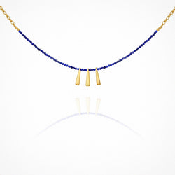 Temple of the Sun Naxos Necklace - Lapis Gold Temple of the Sun