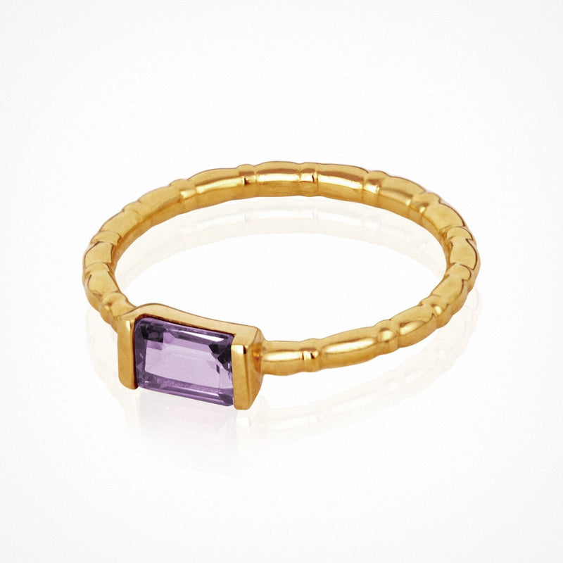 Temple of the Sun Pia Ring - Amethyst Gold – Eclectic House