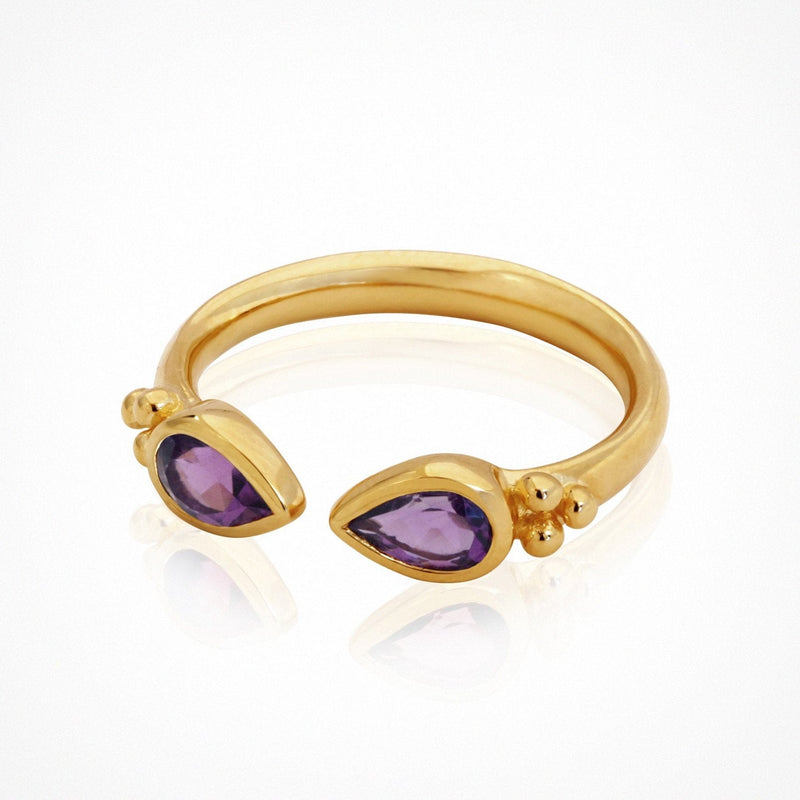 Temple of the Sun Sarra Ring - Amethyst Gold Temple of the Sun