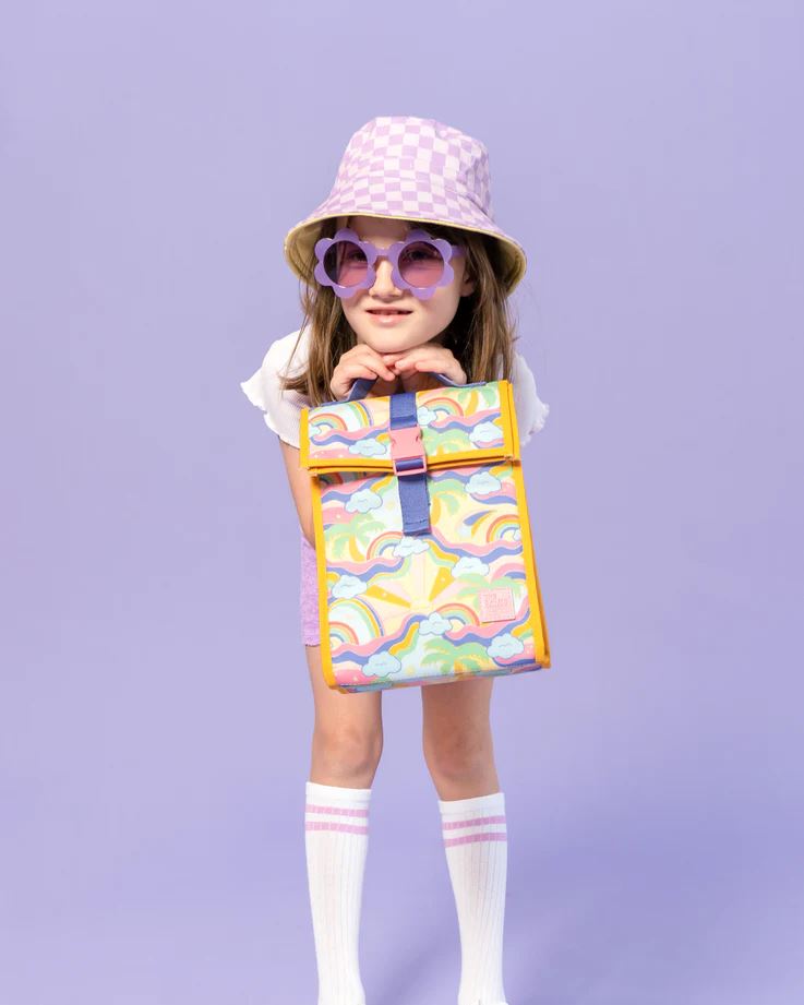 The Somewhere Co Reversible Mini Bucket Hat - Yellow & Lilac The Somewhere Co