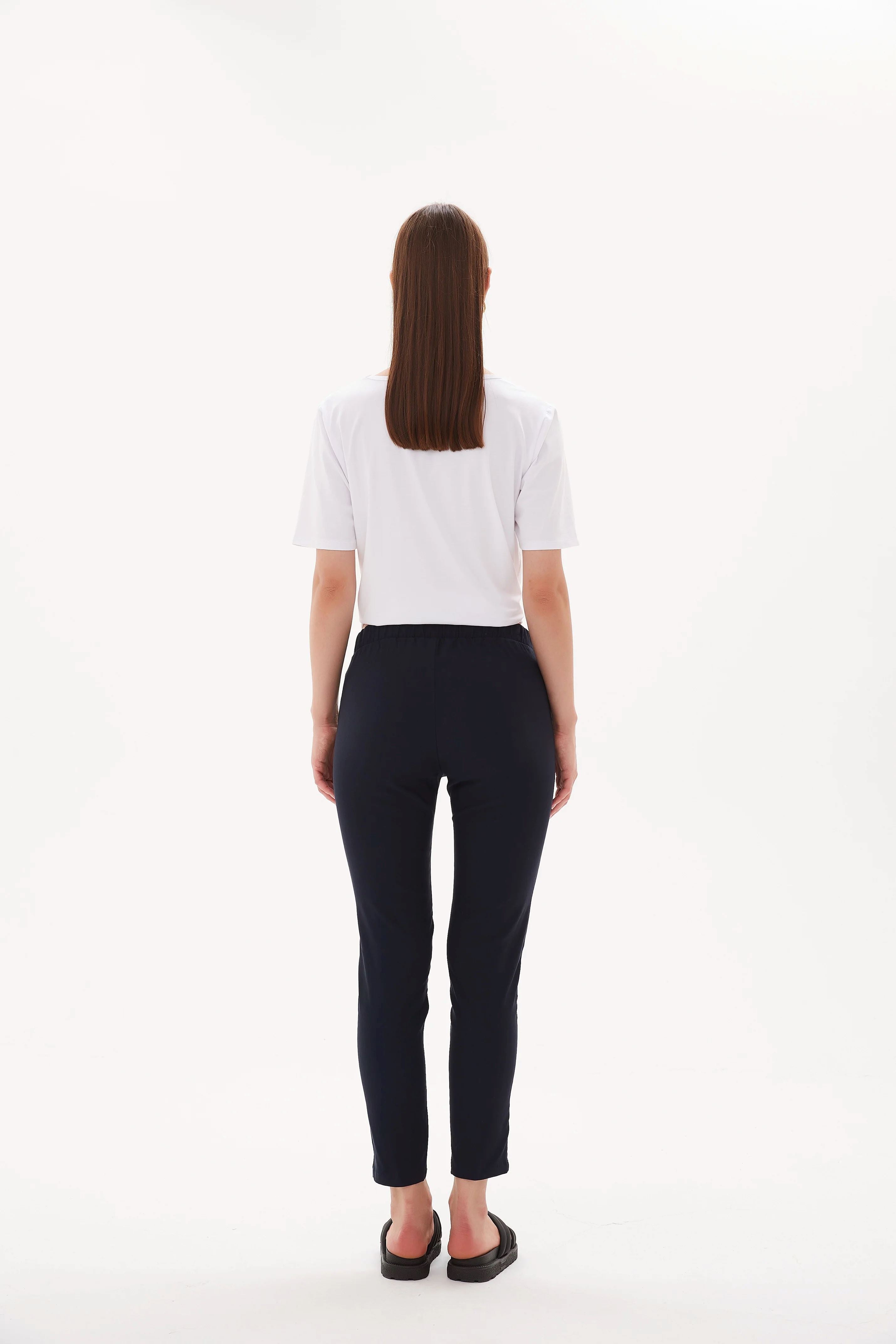 Tirelli Straight Crop Pant High Ankle - Navy Tirelli