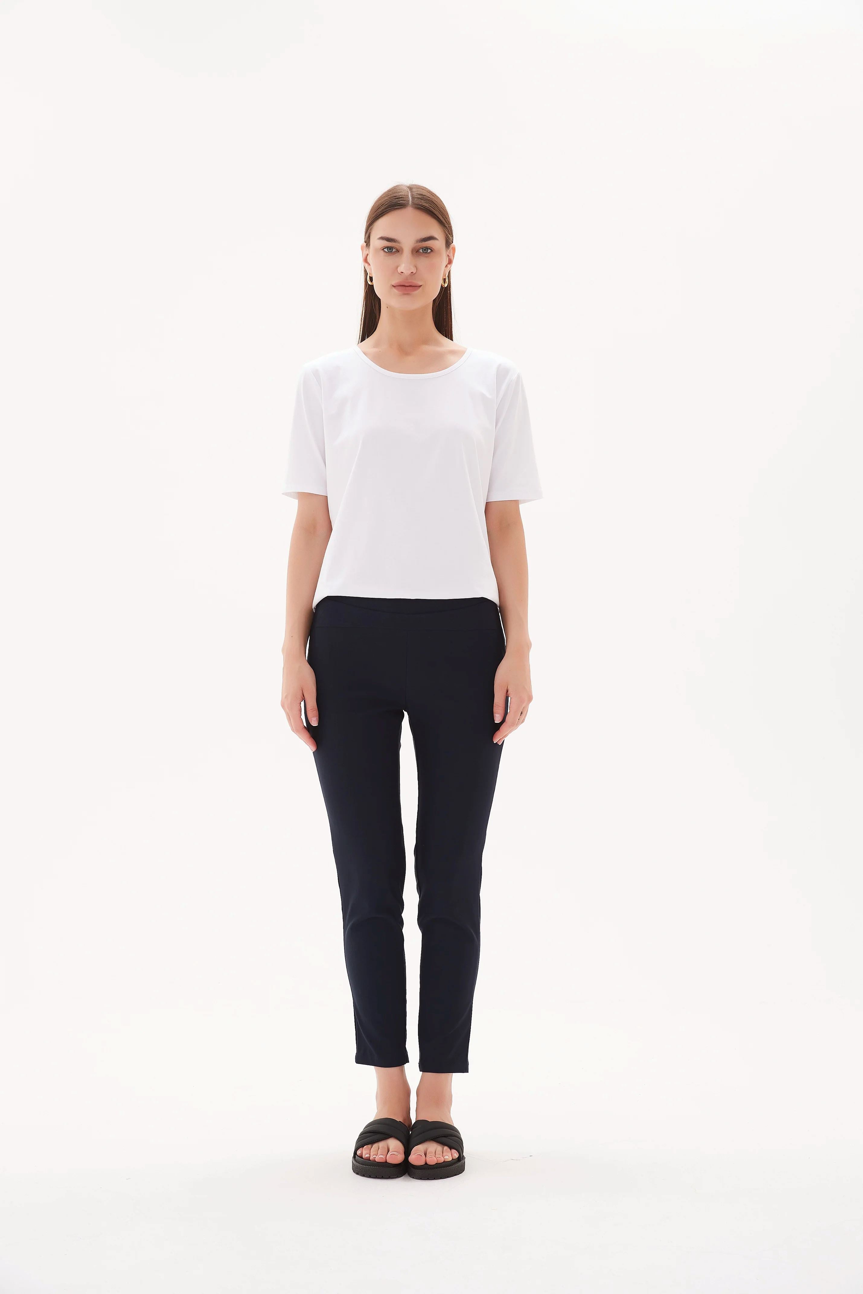 Tirelli Straight Crop Pant High Ankle - Navy Tirelli